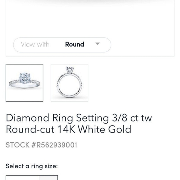 Jared Diamond Engagement Ring 3/8 ct 14k White Gold - Picture 7 of 11